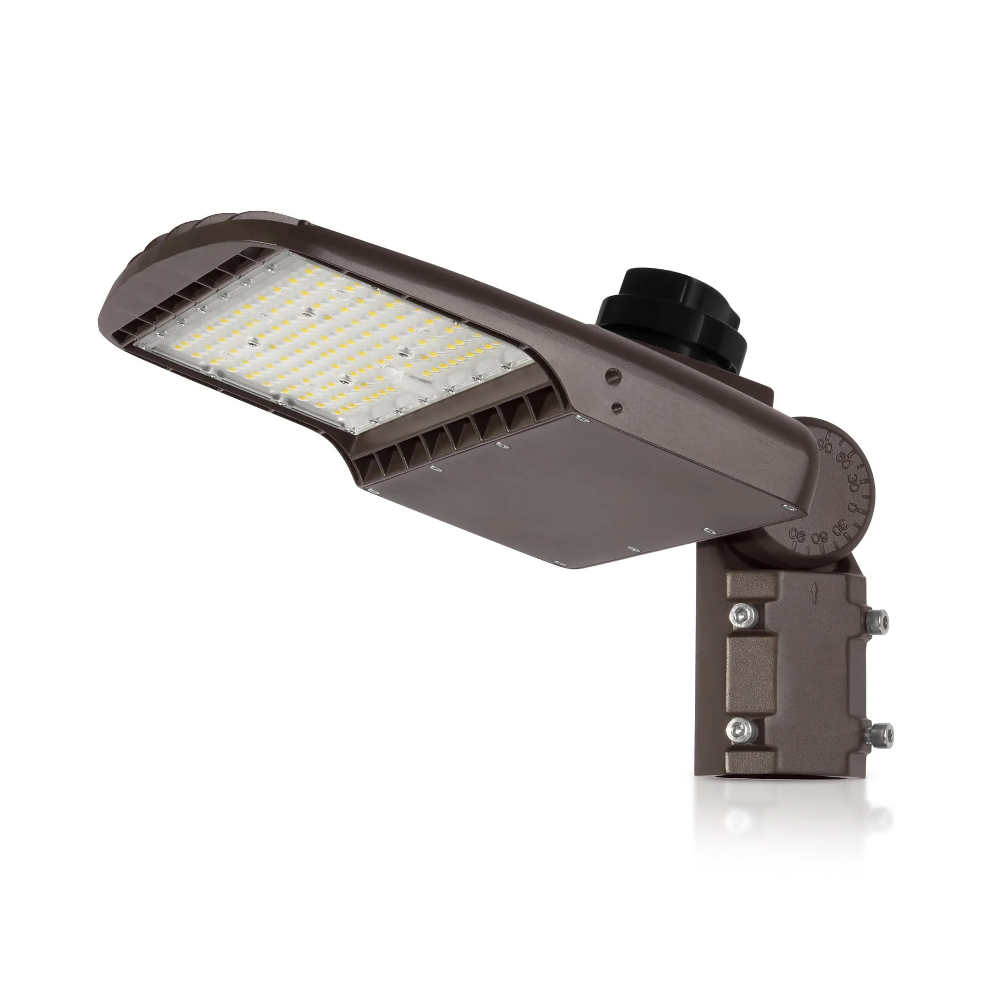 100W LED Parking Lot Light - Split Fit Mount - 14,000lm - 100/277VAC Shorting Cap - 5000K - DLC 5.1