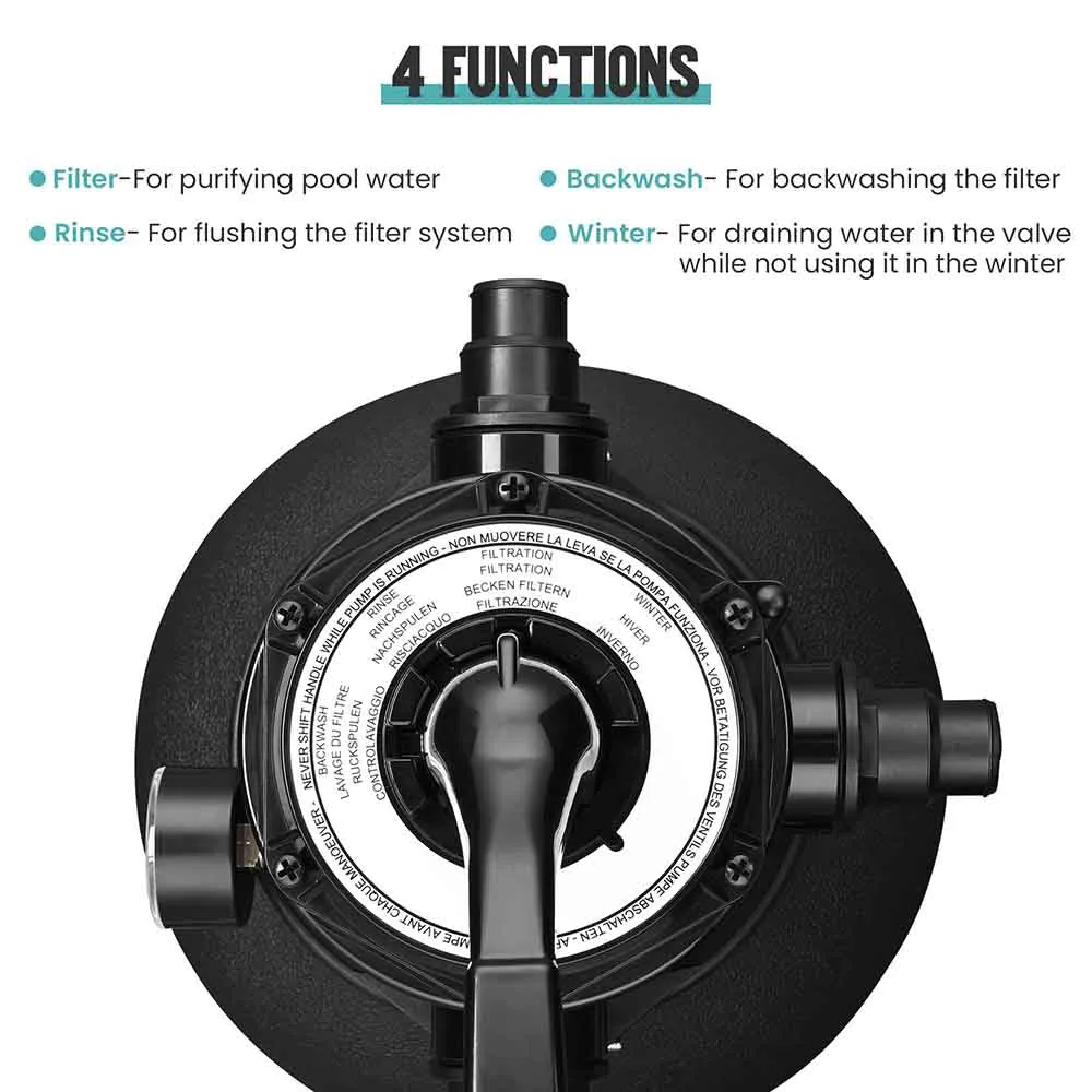 12" Pool Sand Filter and Pump for Above Ground
