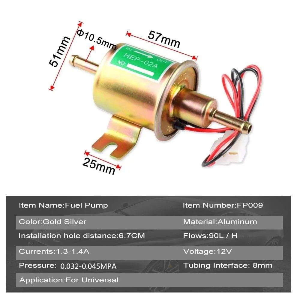 12V Electric Fuel Pump Low Pressure Bolt Fixing Wire Metal Gasoline Petrol Diesel Oil Pumps For Car Motorcycle
