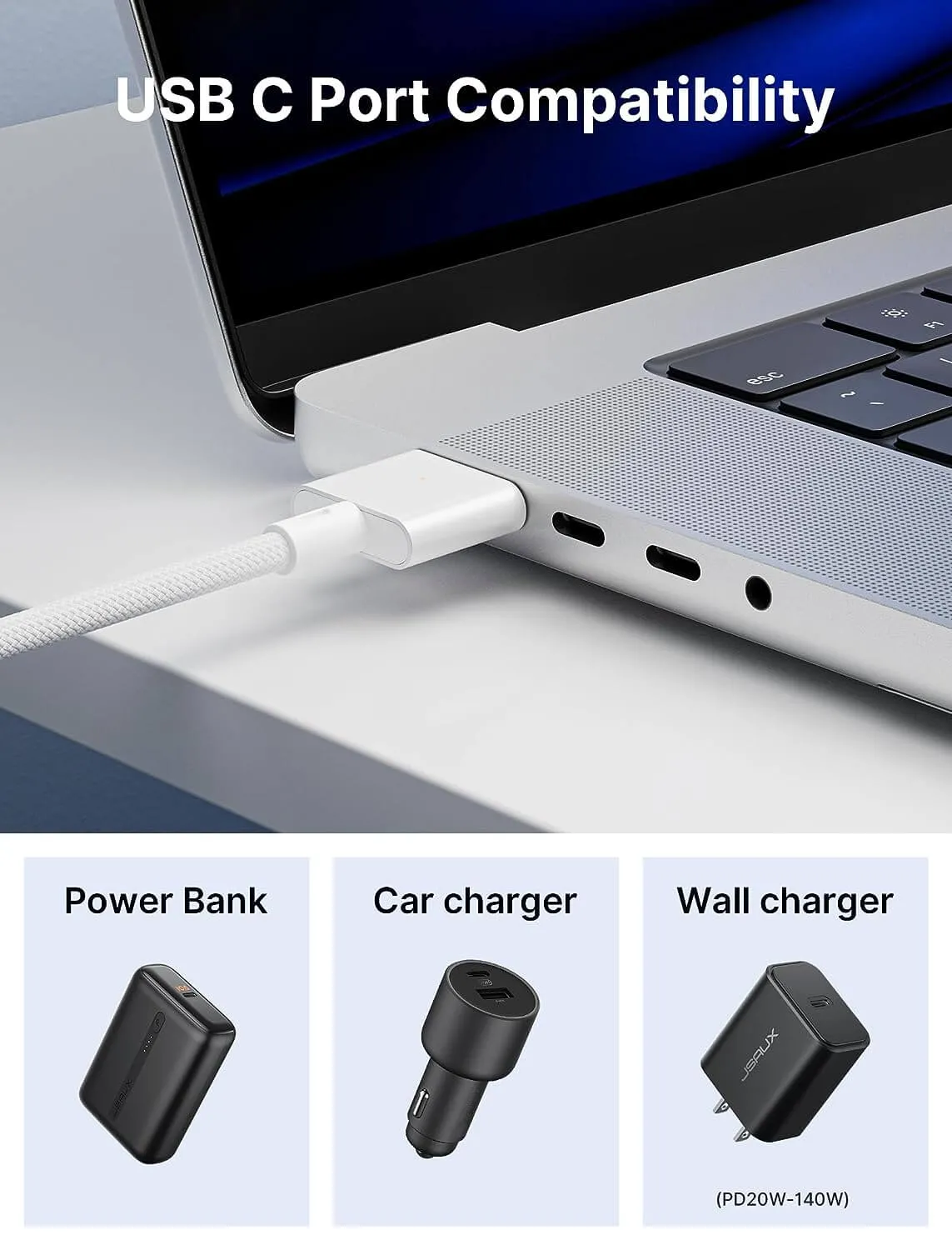 140W USB-C to Magnetic Charging Cable