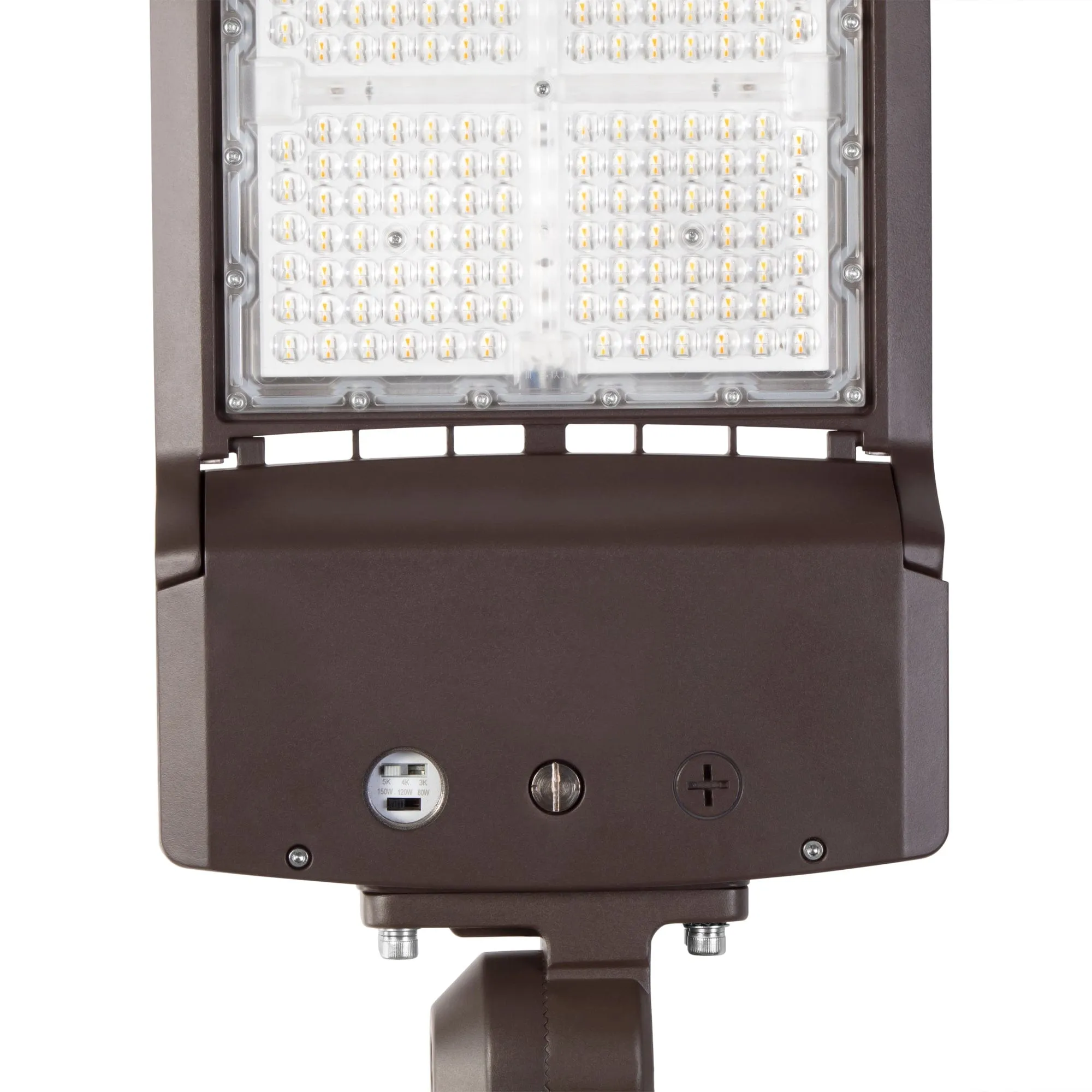 150W/120W/80W LED Area Light With Split Fit Mount - 3K/4K/5K CCT - 100-277VAC