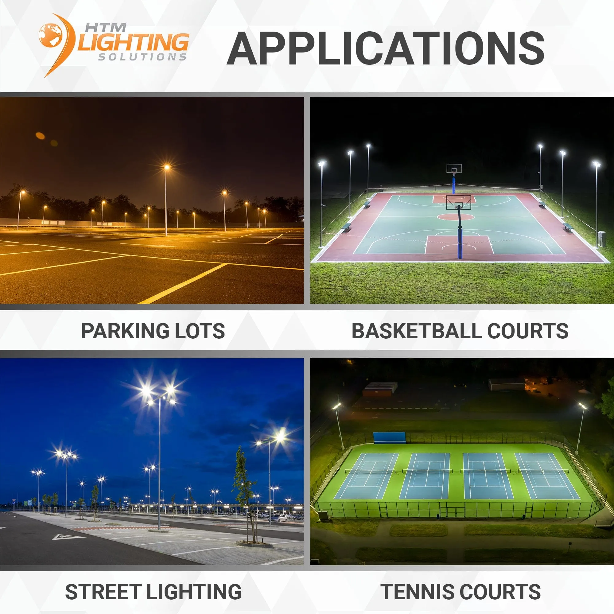 150W/120W/80W LED Area Light With Split Fit Mount - 3K/4K/5K CCT - 100-277VAC