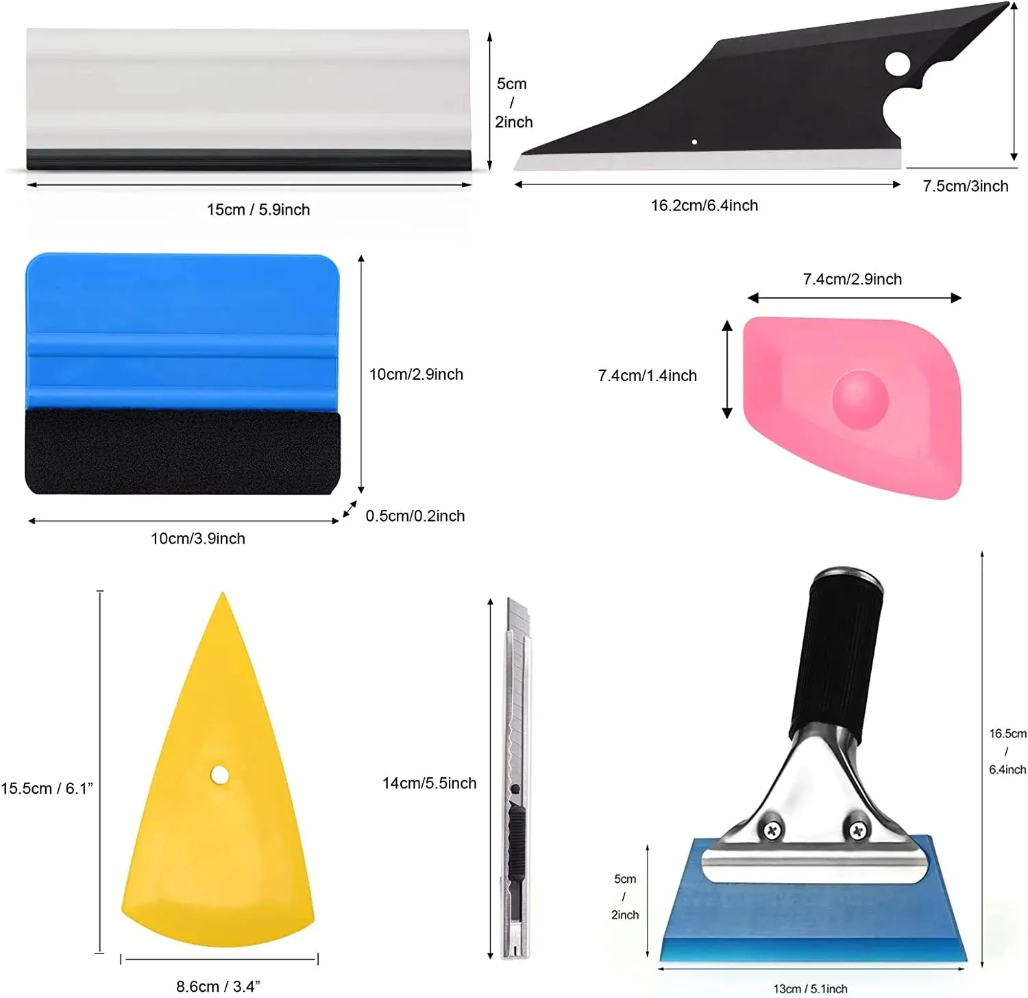 29-Piece Window Tint Tool Kit – Scraper, Squeegee & Installation Tools