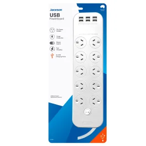 6 x USB-A Powerboard - Switched 10 Outlet Fast Charging
