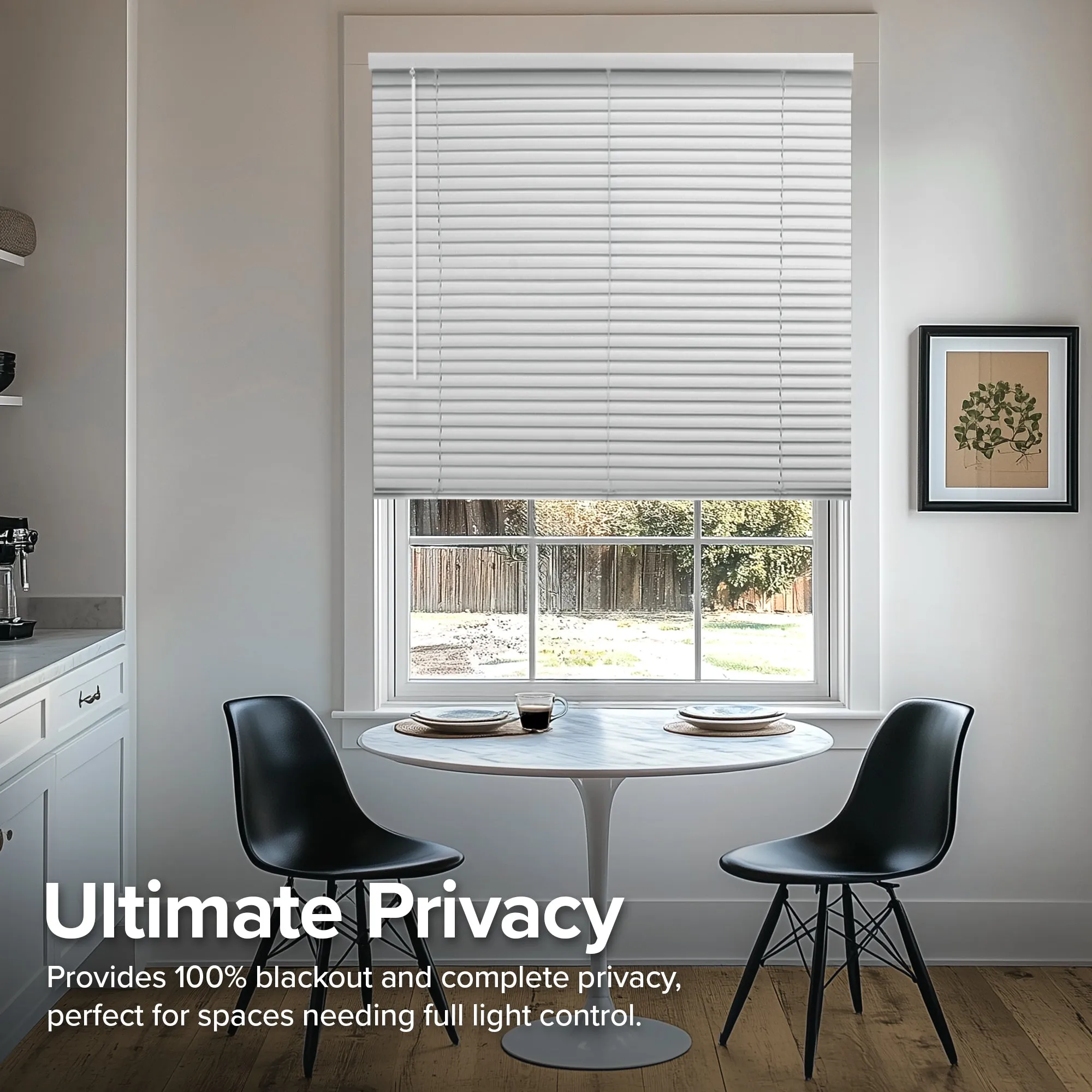 60-INCH HEIGHTS | Blackout 1" Slats | Midnight