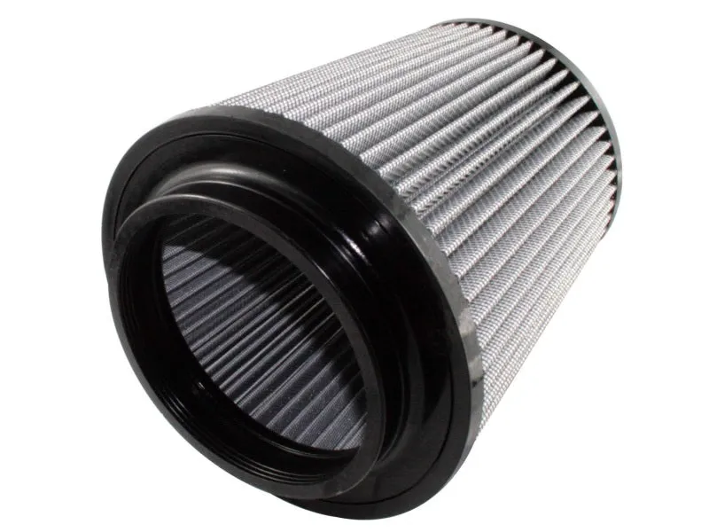 aFe Power Magnum FLOW Pro DRY S Air Filter Element - Conical - 9" Base Diameter - 7" Top Diameter - 9" Tall - 6" Flange - Synthetic - White