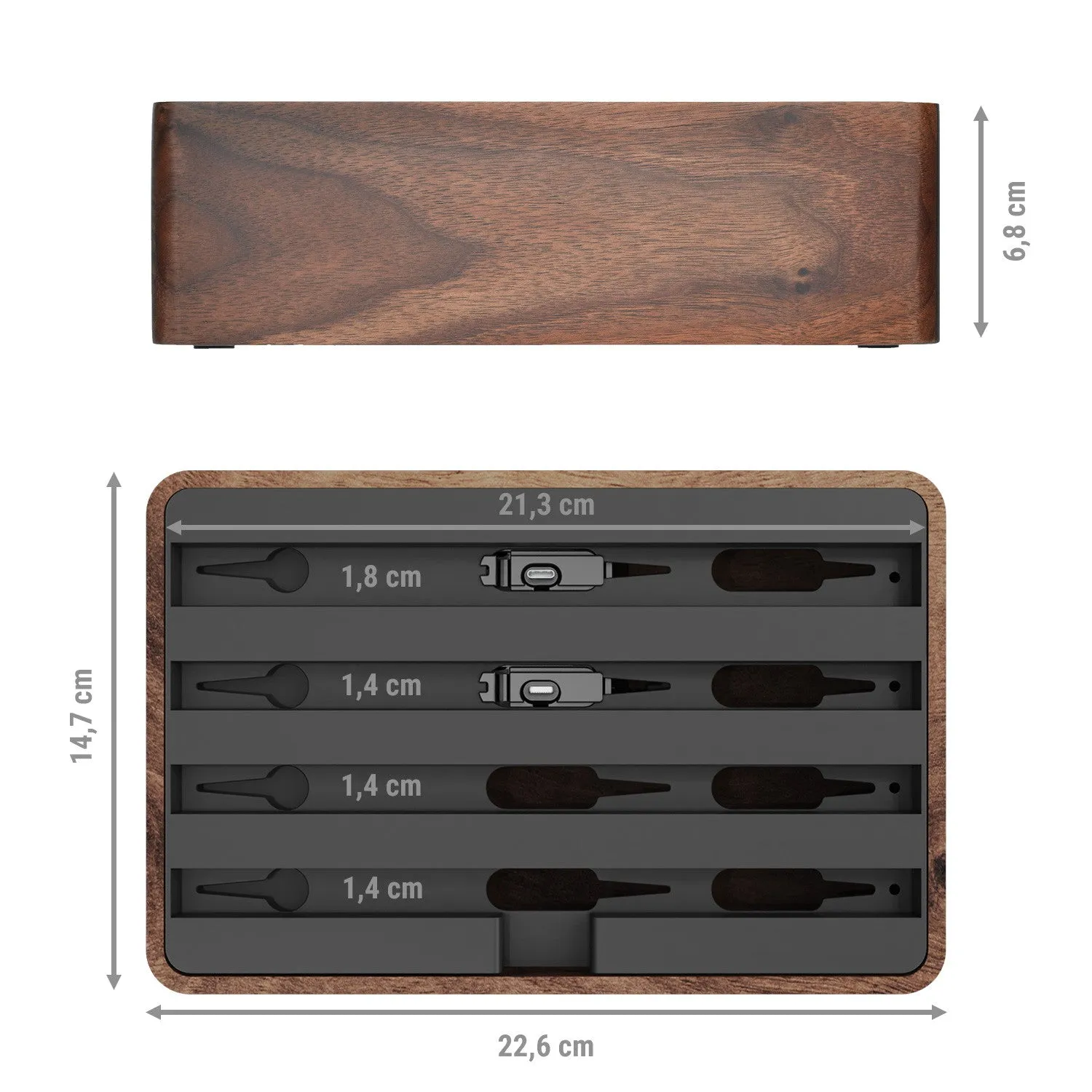 ALLDOCK Classic Walnut & Black