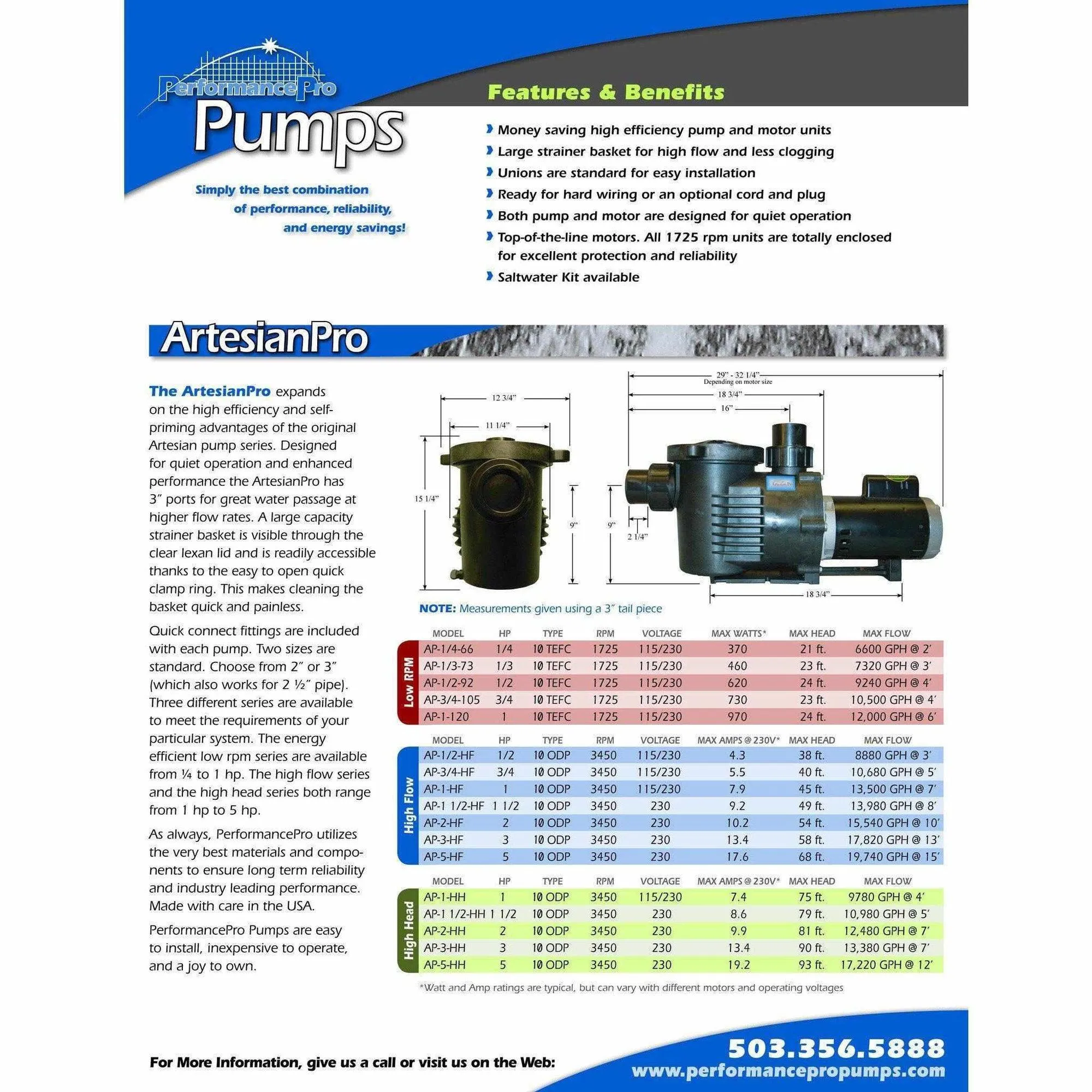 ArtesianPro High Flow Pumps