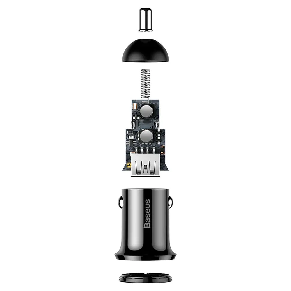 Baseus Grain Pro CCXML-U Car Charger 2x USB 4.8A Fast Charging - Black