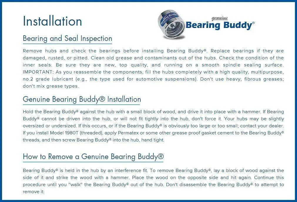 Bearing Buddy Wheel Bearing Protectors with Bra, Pair, Chrome, 2.047"