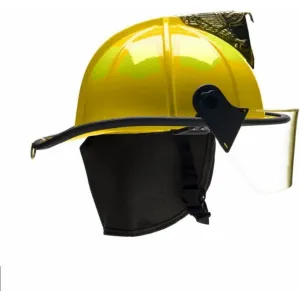 Bullard UST6 UL6YL Structural Fire Helmet With 6" Brass Eagle, Yellow, 1 Each