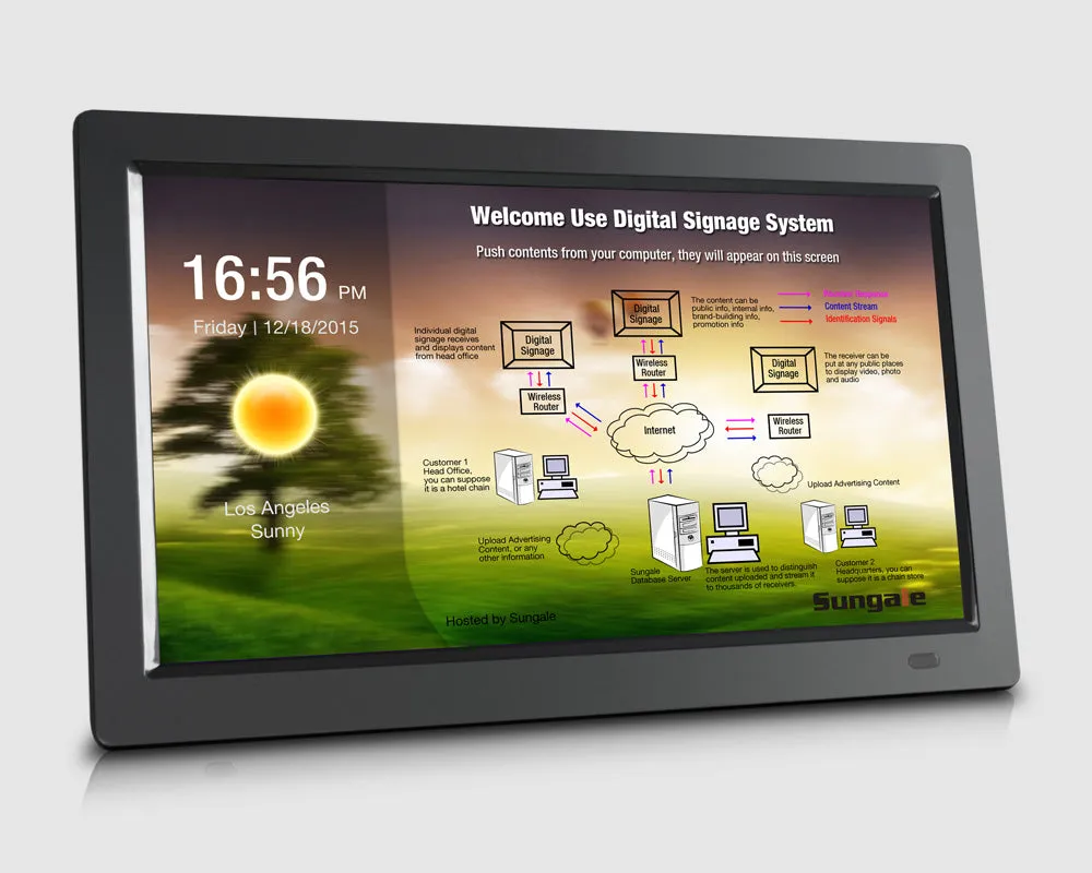 Digital Signage - Model: CPF1503 - 14" Screen - All-in-One Business Advertising & Messaging System