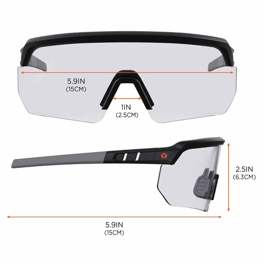 Ergodyne 55002 AEGIR-AFAS Matte Black Frame Clear Lens AFAS Safety Glasses