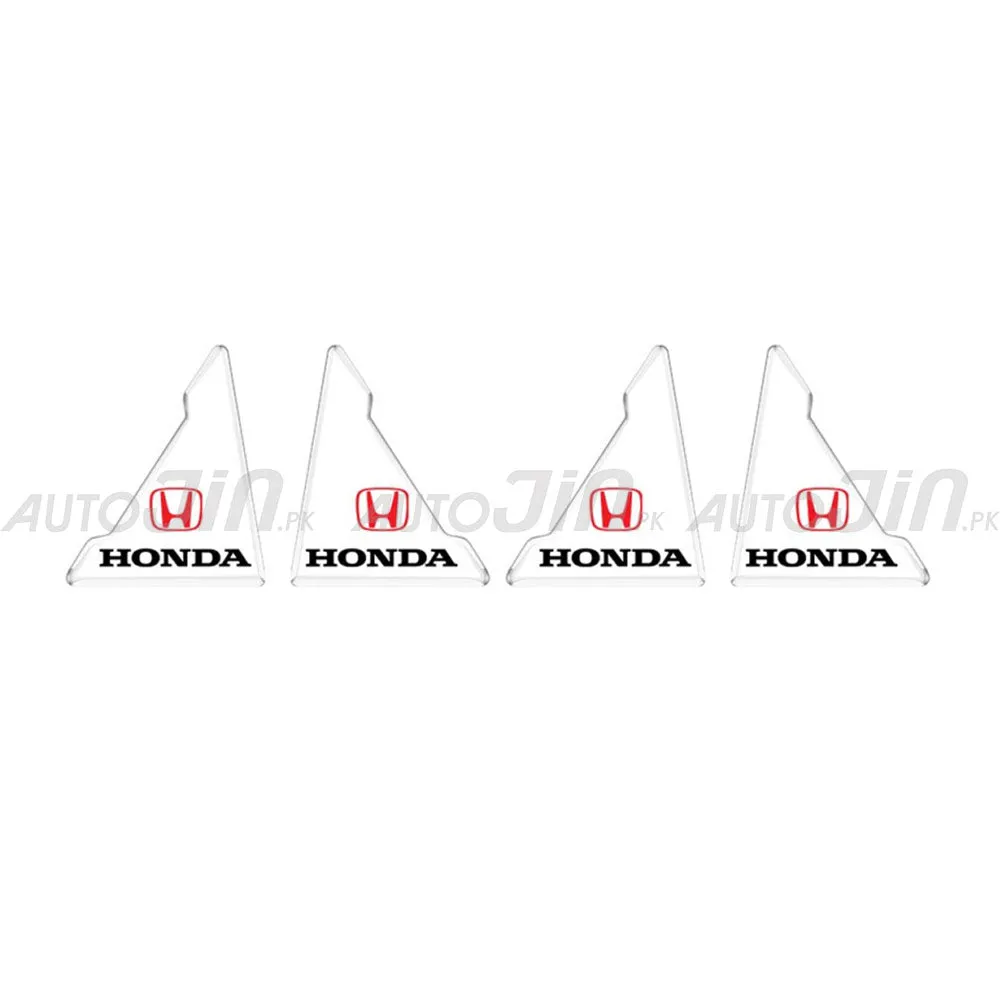 Honda Logo Transparent Car Door Corner Protector - 4 Pcs