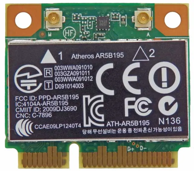 HP Atheros Mini PCIe WiFi Wireless Bluetooth Card 592775-001 593127-001