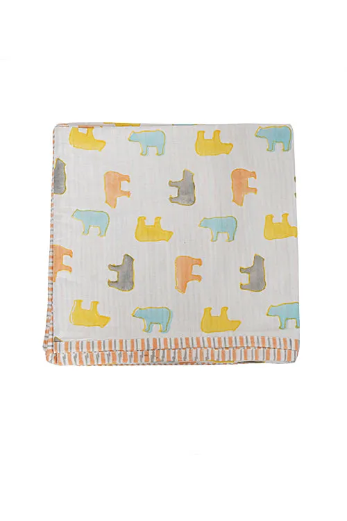 Kids Dohar Set Polar Bear Multi Print