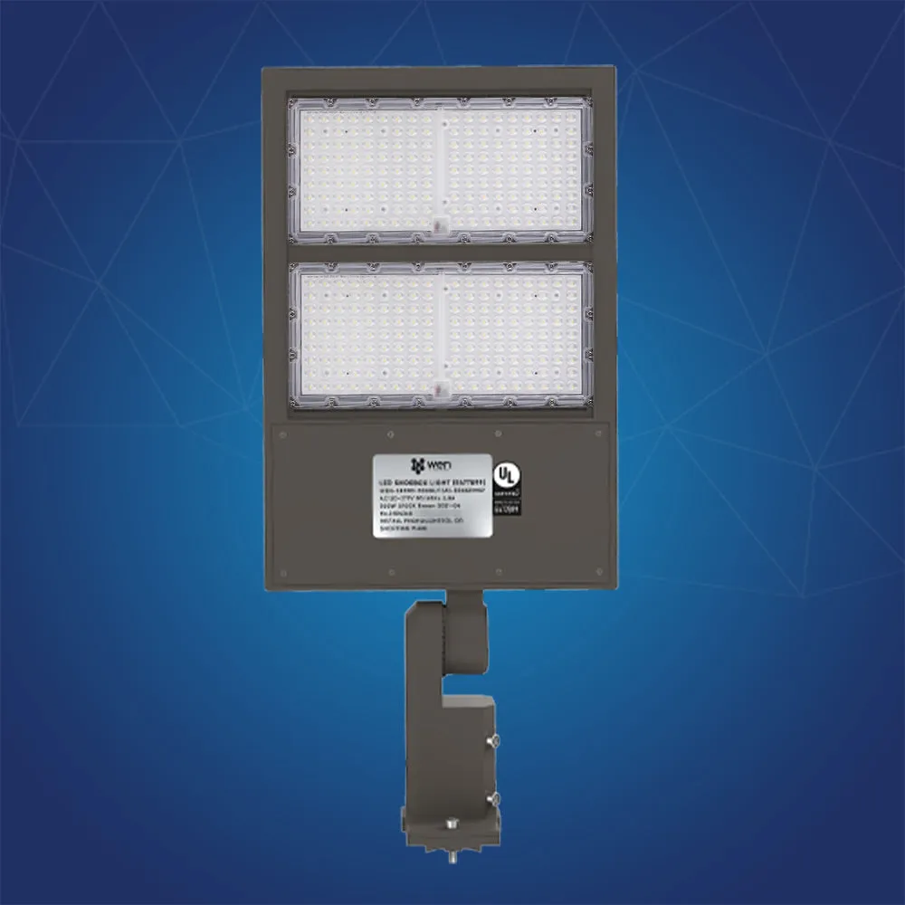 LED Pole Lights Outdoor, 300W/240W/200W Wattage Adjustable, 5700K, 140 LM/W Universal Mount, Bronze, IP65 Waterproof, AC120-277V, LED Parking Lot Lights - Commercial Area Street Security Lights