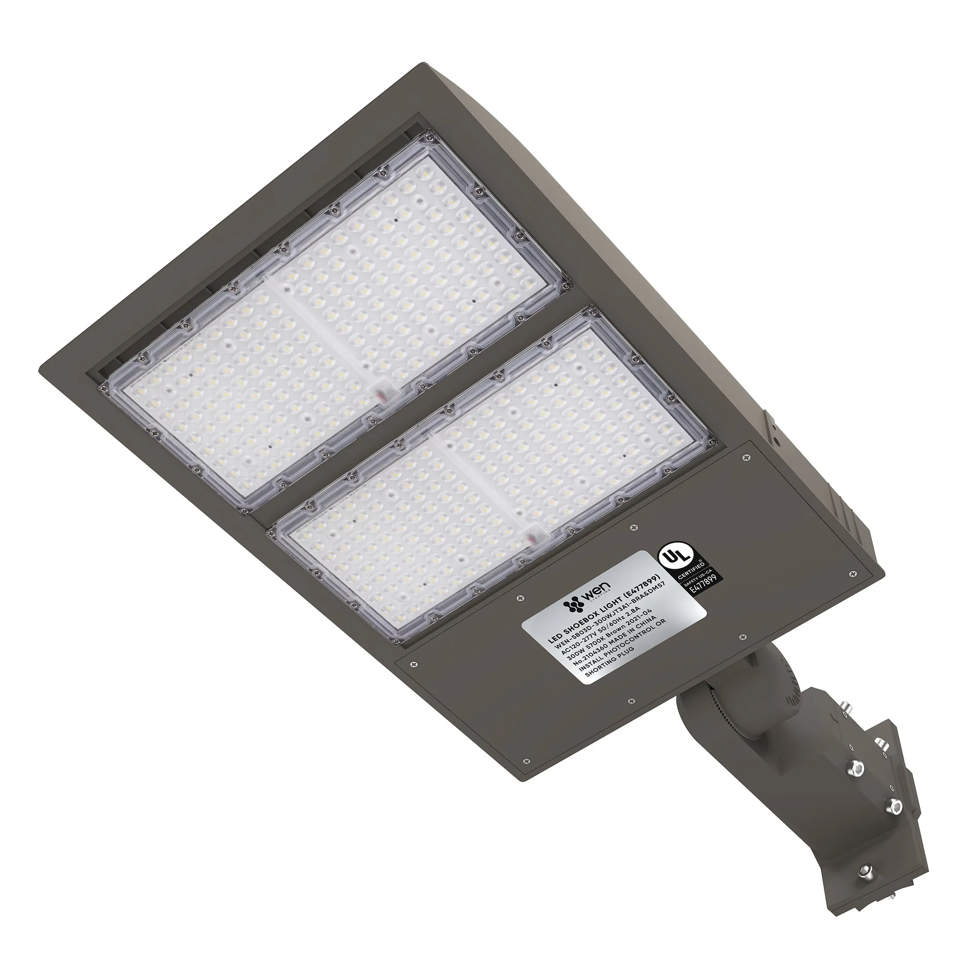 LED Pole Lights Outdoor, 300W/240W/200W Wattage Adjustable, 5700K, 140 LM/W Universal Mount, Bronze, IP65 Waterproof, AC120-277V, LED Parking Lot Lights - Commercial Area Street Security Lights