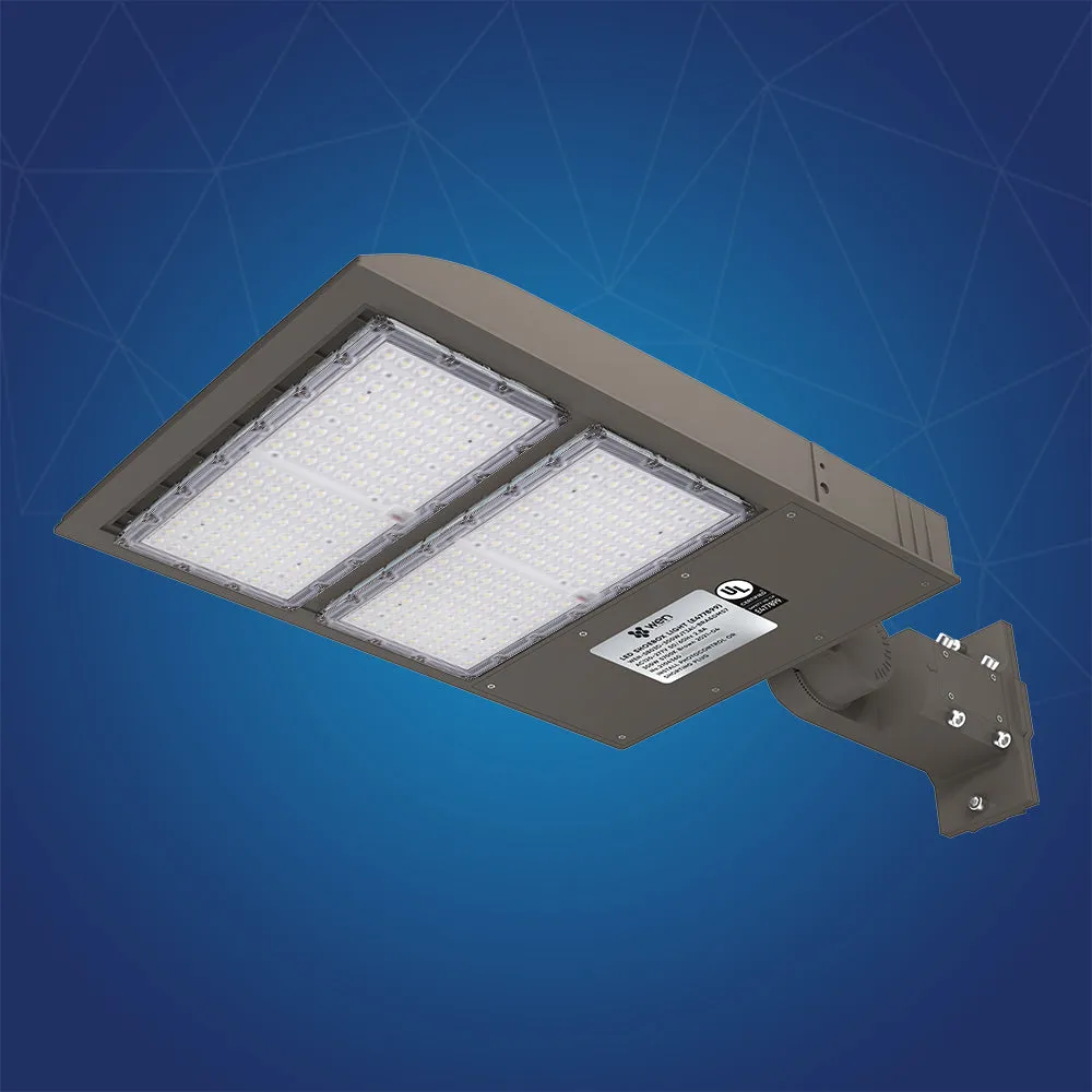 LED Pole Lights Outdoor, 300W/240W/200W Wattage Adjustable, 5700K, 140 LM/W Universal Mount, Bronze, IP65 Waterproof, AC120-277V, LED Parking Lot Lights - Commercial Area Street Security Lights