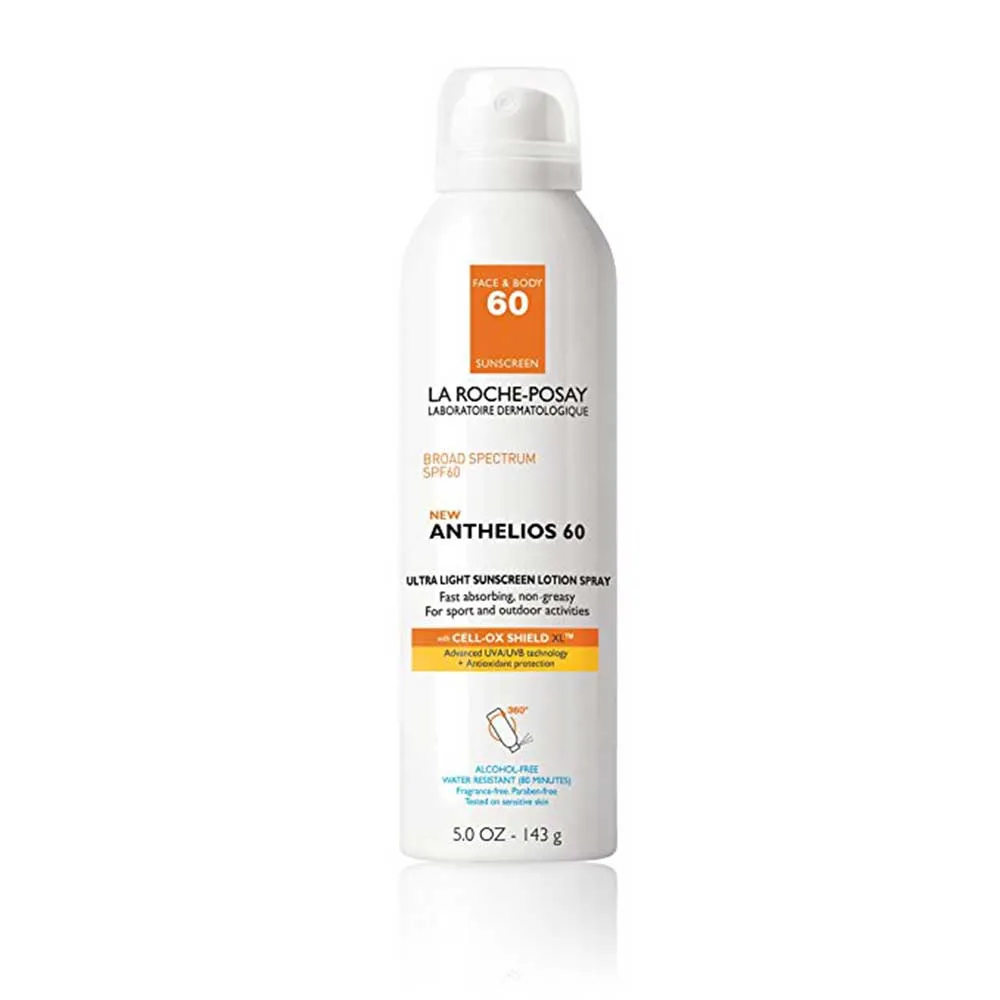 Loreal La Roche-Posay Anthelios 60 Ultra-Light Sunscreen Aerosol Spray Lotion, SPF 60, 5 oz, 1 Count