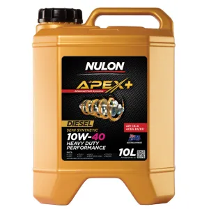 Nulon Apex  10W-40 Heavy Duty Performance Semi Synthetic CK-4/E6/E9 Diesel Engine Oil - 10L - APXHD10W40-10