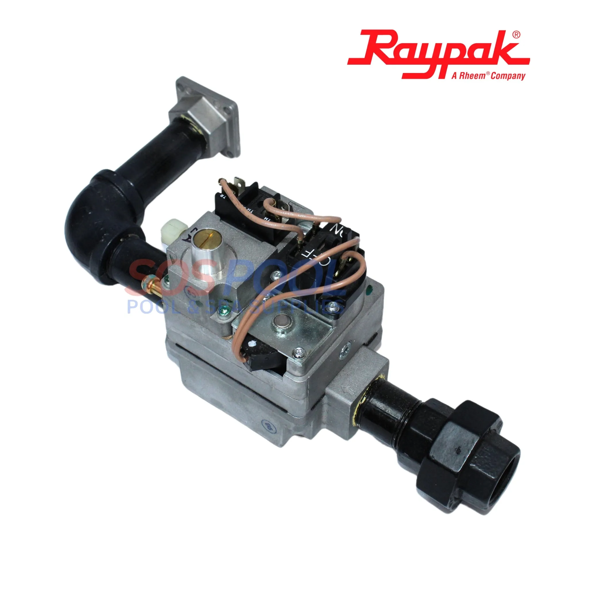 Raypak Gas Valve With Gas Line Half For AVIA Heaters | 018870F