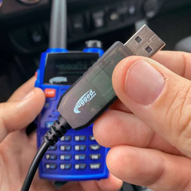 Rugged Radios "Go Further Bundle" for V3 & RH5R Handheld Radios - Long Range Antenna, XL Battery, & USB Charging Cable