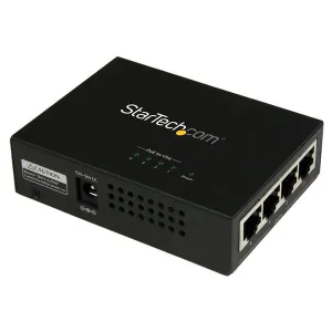 Startech.Com 4 Port Gigabit Midspan - Poe  Injector - 802.3At And 802.3Af - Wall-Mountable Power Over Ethernet Midspan (