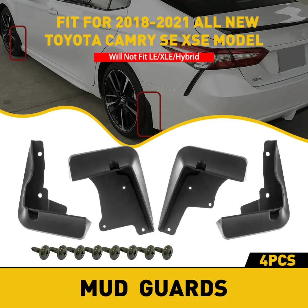 Toyota Camry Mud Flaps for Front or Rear Auto Accessories Fits 18-21 Camry SE XSE Models