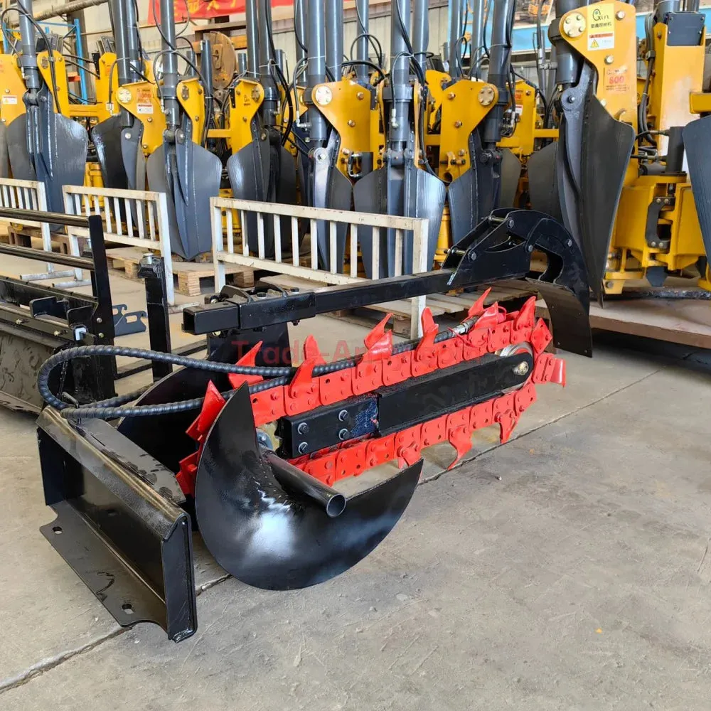Trencher Attachment for Stand-up Skid Steers with High Flow