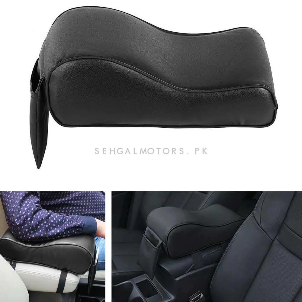 Universal Armrest Cushion Black with Phone Holder - Mix Design