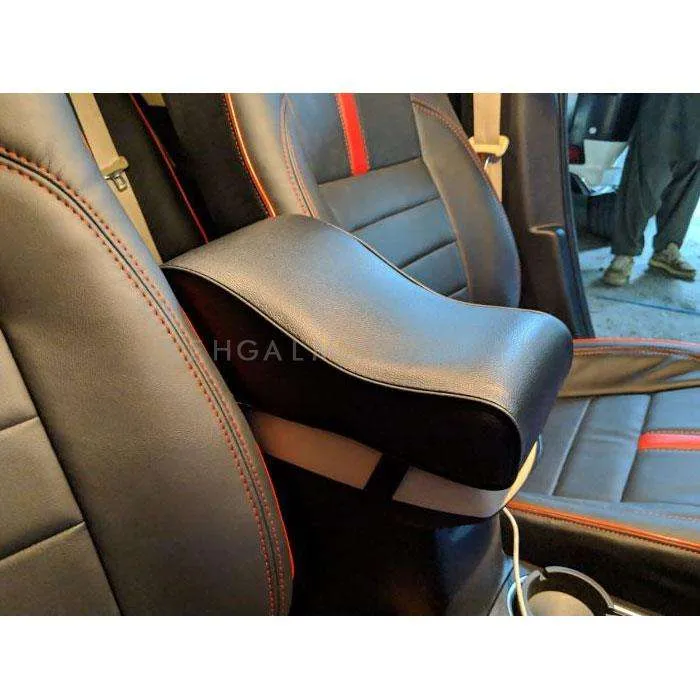Universal Armrest Cushion Black with Phone Holder - Mix Design