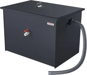Vevor Grease Trap 50 Lbs Capacity 19.28 GPM Carbon Steel Commercial Wastewater Oil Interceptor New