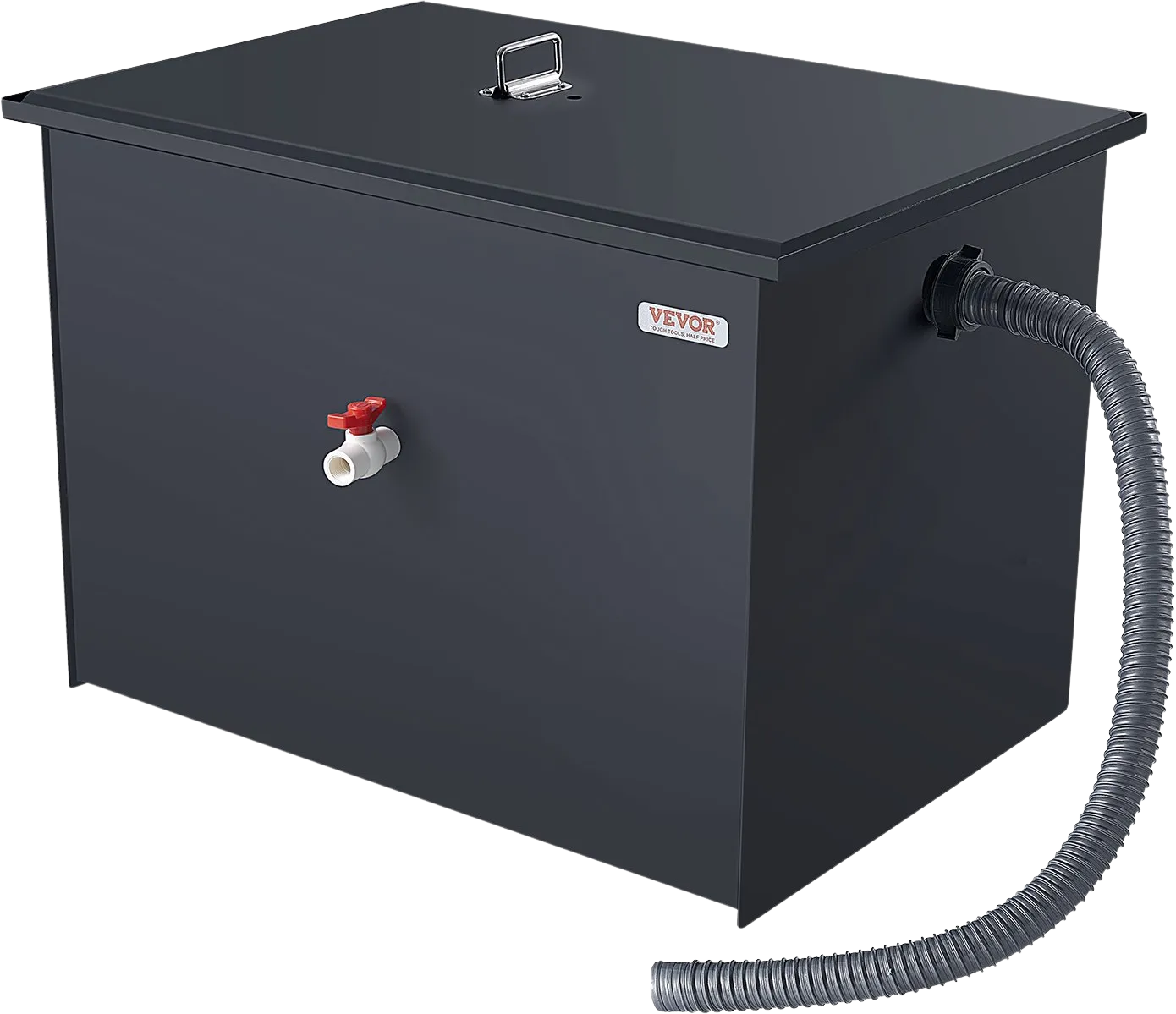 Vevor Grease Trap 50 Lbs Capacity 19.28 GPM Carbon Steel Commercial Wastewater Oil Interceptor New